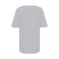 Košulje za žene Žene Ležerne prilike za okrugli vrat kratkih rukava, tiskana ljetna majica Tunic Top