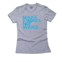 Trendy Make S'mores ne ratovi mirovni potpisuju žensko pamučno siva majica