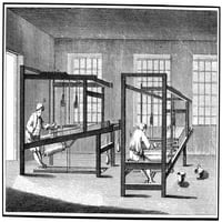 Proizvodnja tekstila. Nhand tkanje. Graviranje linije, francuski, 18. vek. Poster Print by