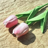 Umjetna kasna tulipana za zabavu Bouquet kućna soba blagovaonica Festival vjenčanja Real Touch PU cvijet,