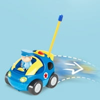 Boc crtani igrački automobil sa glazbenom svjetlom slatka odvojiva lutka minijaturna policija-automobil