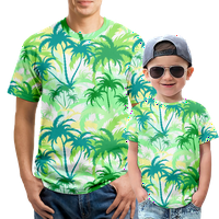 Majice za muškarce, dječake i muške havajske košulje, labavi fit kratki rukav Okrugli grafički majica