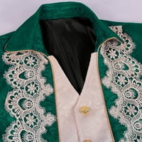 Aherbiu MENS STEAMPUNK jakne za tastere za taster LEAL V izrez s dugim rukavima Renesansa Vintage srednjovjekovni