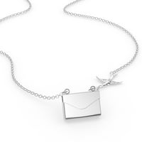 Ogrlica s bloketom Volim lukove u srebrnom koverti Neonblond