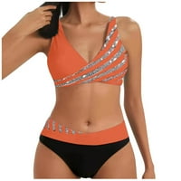 Žene Shiny Rhinestone bikini set Blok Seksi Bikini set kupaći kostim Novost kupaći kostimi za ljetnu