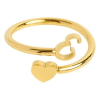 Heiheiup do moje unuke Početna slova prstena za srce srce Jednostavan modni nakit Popularni dodaci Prstenje