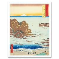 Plaža Choshi, provincija Toura Shimosa Utagawa Hiroshige Japanese Woodblock Framed Wall Art Slika Ispis