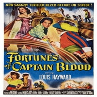 Fortunes kapetana Krv američki poster Art Tow Left: Patricia Medina; Centar: Louis Hayward Movie Poster