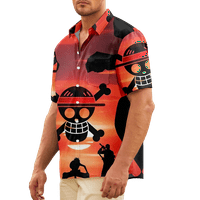 Jedno luffy muške majice kratkih rukava casual dolje Havajska majica Unise Print XL