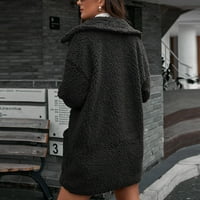 Ženska zimska odjeća duge kaputa plus veličina Solid Boja rever kardigan Outerwears Fall moda Otvorena