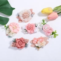 Cvjetni klip cvjetni klip za kosu ružičaste kose kopče za ružičasti klip za kosu za kosu cvijeće Barrettes