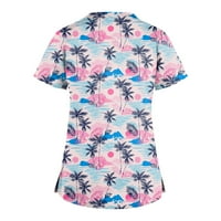 Clearsance Plus veličina vrhova kratkih rukava Bluza za platnu odjeću Grafički printira Ženske bluze