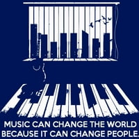 Muzika može promijeniti svjetski juniore Royal Blue grafički tee - dizajn ljudi M