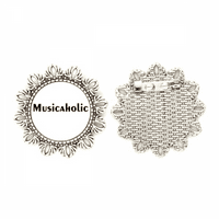 Stilska riječ Musicacholic Art Deco modni srebrni cvjetni broš kuka za kukanje