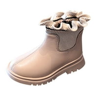 Entyinea Girls Combart Boots Niska potpetica Side patentni zatvarač Slatka haljina ruffle plijeni Little