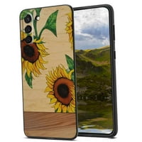 Ljeto-suncokret-ploče za drvo-telefon, deginirana za Samsung Galaxy S23 + plus kućište za muškarce,
