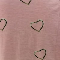 Ženski bluze Ženska majica u obliku srca u obliku sa zatvaračem na zatvaraču V-izrez s kratkim rukavima