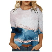 Ženski rukav Uskrs majica Slatka zečja jaja Grafički print Slim Fit Dressy Casual Pulover Bluza Labavi