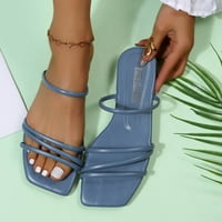 Ženske cipele Nova modna tanka kaiš kvadratna nožna sandala Plava