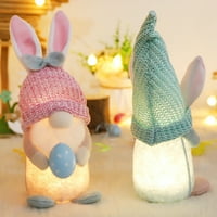 Dabay Rabbit Ornament sa lampicama sjaj u tamnom PP pamučnom LED užarenju Uskrsnog zeča plišanog lutka
