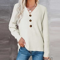 Pad džempera za žene Fleece vanjske geometrijske mame dugih rukava pad i zimski kolač džemper džempere