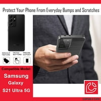 Capsule Case kompatibilan sa Galaxy S Ultra [Slatka četkana tekstura otporni na vitke muškarce Dizajn