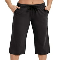 Ženski salon Aktivna habanje Capris WorkOut High Squaist Yoga Crop pantni nogavi džep plus veličina