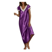 Ženska plus veličina $ $ Ženski kratki rukav V Domaća odjeća Pijamas Long haljina Nighthowns Sleep odjeća