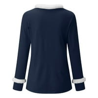 Majica Žene Solid Blok u boji V-izrez Dugi rukavi Ležerne prilike T majice Žene T majice Loše