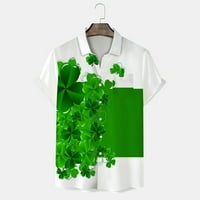 Košulje za muškarce Moda St Patricks Dan 3D digitalni tiskani džep majica kratkih rukava moda