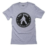 Lacrosse Golman Moj cilj je da negiramo vašu siluetu dizajn muške sive majice