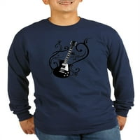 Cafepress - Retro gitarski valovi dugih rukava majica - tamna majica s dugim rukavima