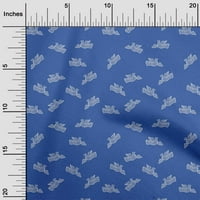 Onuone pamučna kambrska srednja plava tkanina točka i ptica blok tkanina za šivanje tiskane zanatske