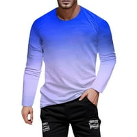 Muška majica Fitness dugi rukav sport Sportska gradijent boja mišića kompresijska majica za majice za