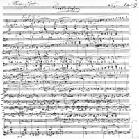 Wagner: Tristan & Isolde. Npage Jedna od orkestralne skice za Akt III Tristan & Isolde, Richarda Wagnera,