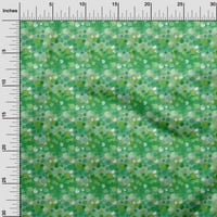 Onuone pamuk fle zelene tkanine Teksture i šarene tačke tkanine za šivanje tiskane plovne tkanine sa