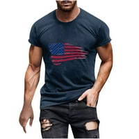 Penkiiy Men Casual Crste Nepopadno 3D digitalna zastava Štamparija Pulover Fitness Sportske kratke hlače