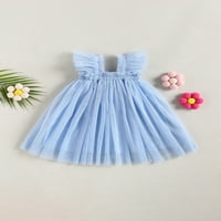Qinghua Toddler Baby Girl Chartres Haljine Summer bez rukava 3D Cvijeće Ležerne prilike labave haljine