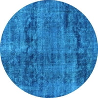 Ahgly Company Zatvorena okrugla Perzijsko svijetlo plavi boemski prostirke, 8 'Round