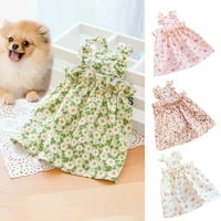 Star Home Štenad Odjeća za zaštitu od sunca Modni kućni ljubimac cvjetni suknja za ženske pse