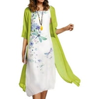 Zelene haljine za žene Ljetne modne haljine veličine xxxl