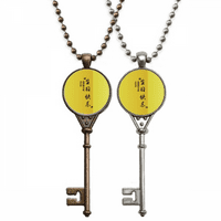 Sretni kineski rođendan Želje Pitanje ogrlica za ključeve Privjesak nakit Par ukras