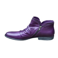 Welliumy Wop blok peta Boot casual čizme Okrugli plijenski cipele na otvorenom cipele Radni zimski zimski