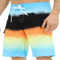 Sanviglor Mens Ljetne kratke hlače Visoko struk plaže Shorts Striped Swim trunks Casual Mini pantalone