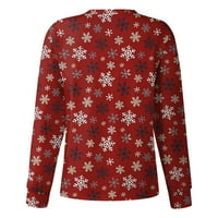 JSaierl piling jakne za žene božićne kardigan gumb dolje gnomi Ispis majica s dugim rukavima vrhovi