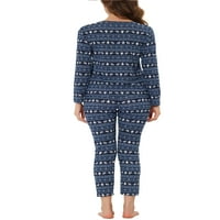 Cheibear ženske spavaće odjeće pidžama meko okrugli vrat noćni odjeća za lounge
