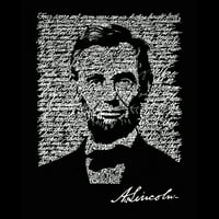 Pop Art Muška riječ umjetnička tenk TANK - Abraham Lincoln - Gettysburg Adresa