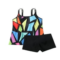 Amiliee kupaći kostimi za žene Geometrija Rainbow Butterfly Print Plivanje s kratkim hlačama s niskim
