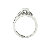 Luksuzni kvadratni cirkon dvostruki sloj Angagement Bride Prsten za vjenčani prst Je nakit za prste,