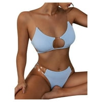 Sodopo Plus size kupaći kostimi za kupaće jasne trake rebraste bikini set push-up brazilski kupaći kostimi
